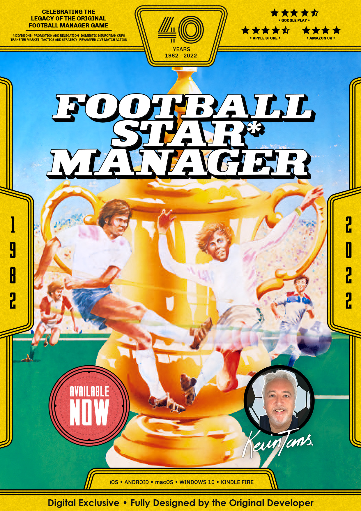 Kevin Toms Football Star manager 40th anniversary pack shot
